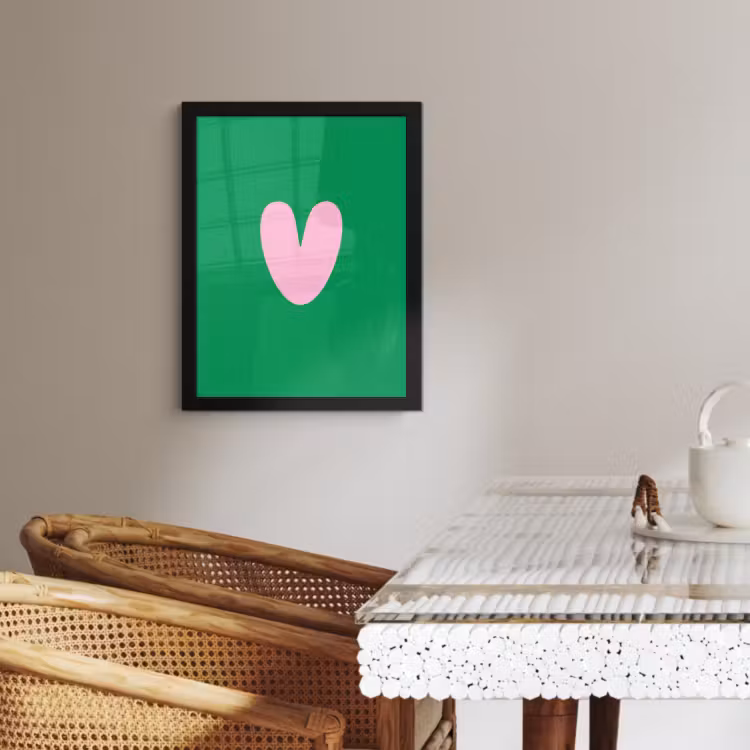 Cadre Photo - Vert - Coeur - Minimaliste - Valentin — 4