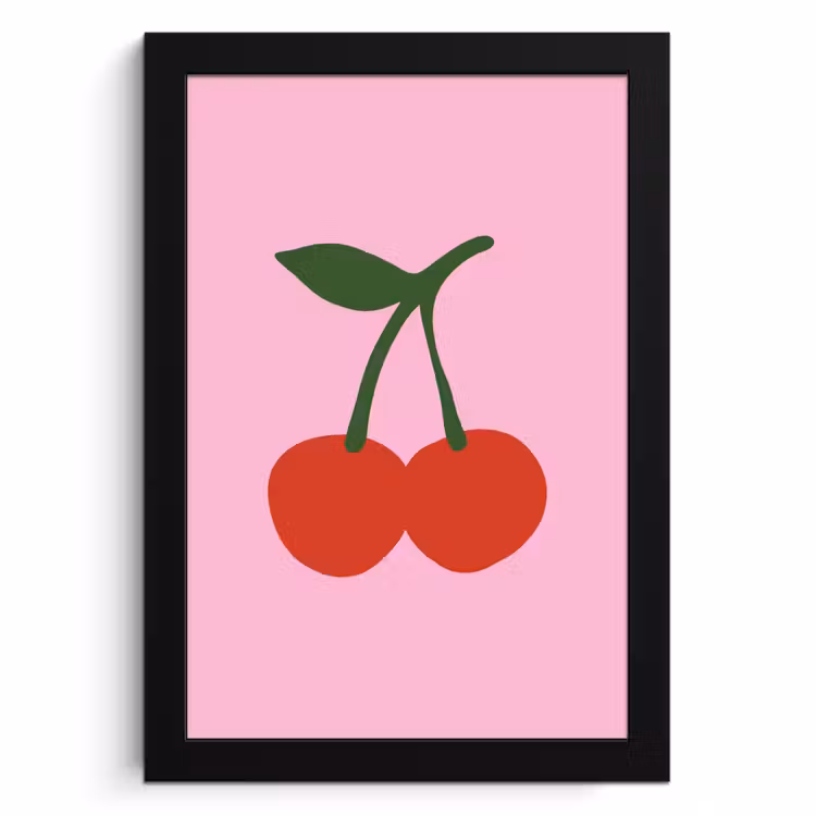 Cadre Photo - Cerises - Rose - Illustration — 1