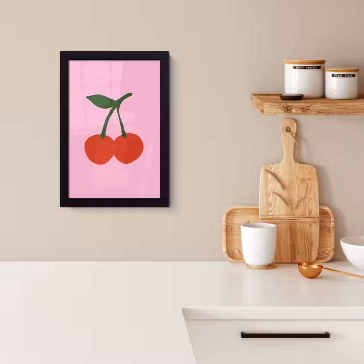 Cadre Photo - Cerises - Rose - Illustration — 2