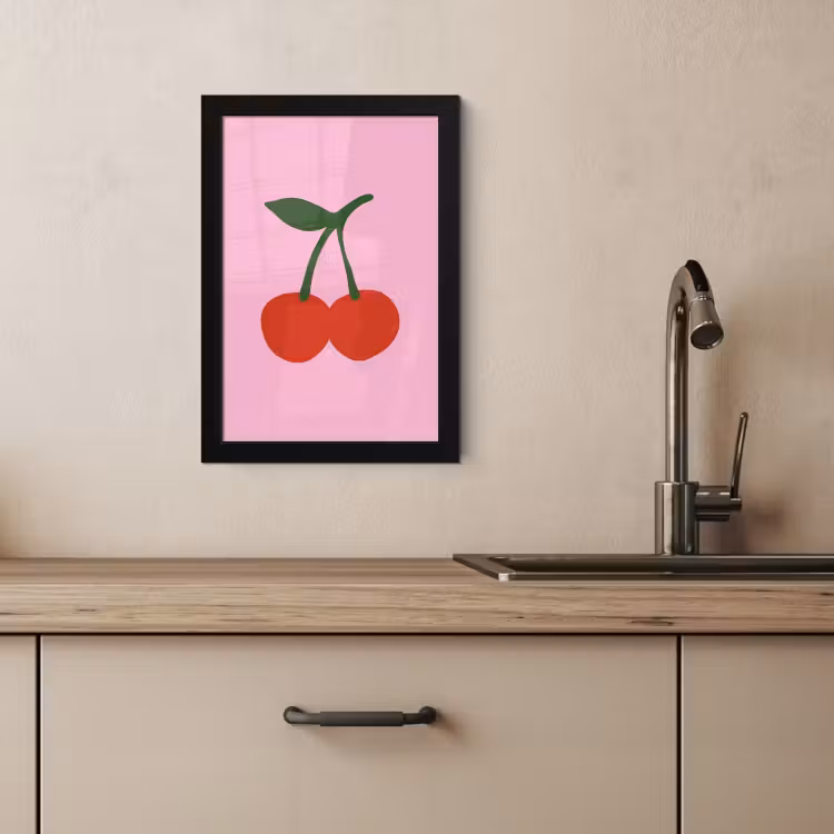 Cadre Photo - Cerises - Rose - Illustration — 3