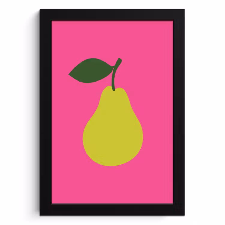 Cadre Photo - Illustration - Fruit - Poire - Vert — 1