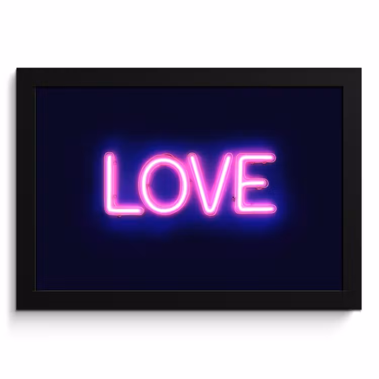 Cadre Photo - Néon - Amour - Valentin — 1