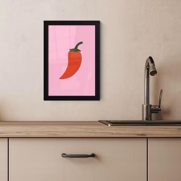 Cadre Photo - Poivre - Rouge - Illustration — 2