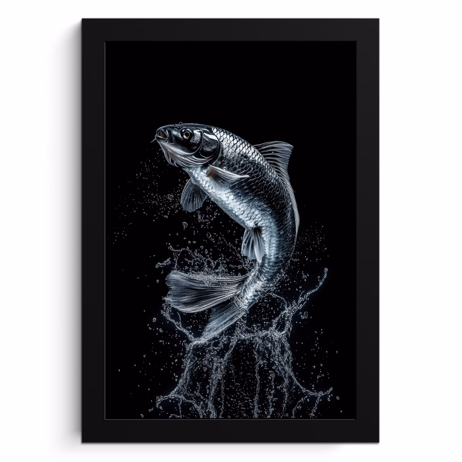 Cadre Photo - Poissons - Koi - Noir - Eau — 1