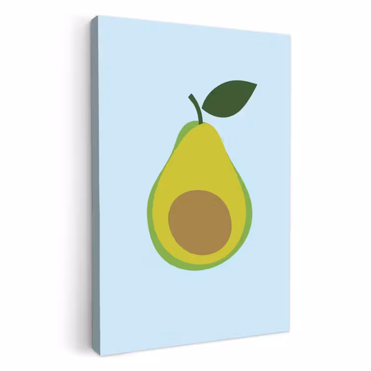 Tableau sur toile - Avocat - Illustration - Vert - Fruit — 1