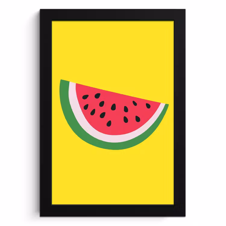 Cadre Photo - Fruit - Pastèque - Jaune — 1