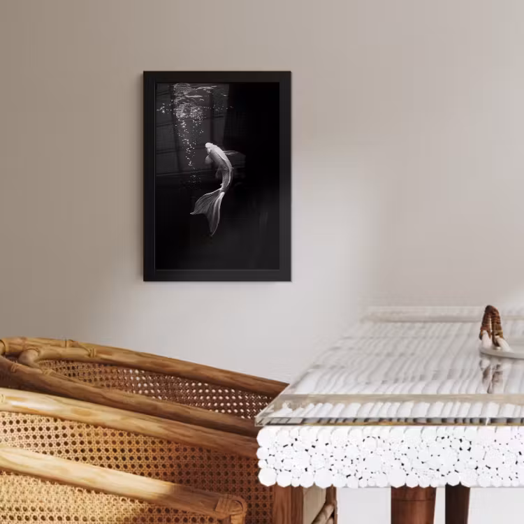 Cadre Photo - Koi - Poisson - Blanc - Noir — 4