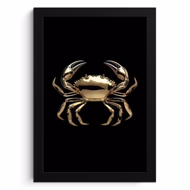 Cadre Photo - Or - Crabe - Animaux - Noir — 1