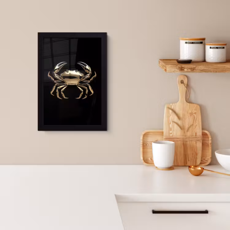Cadre Photo - Or - Crabe - Animaux - Noir — 3