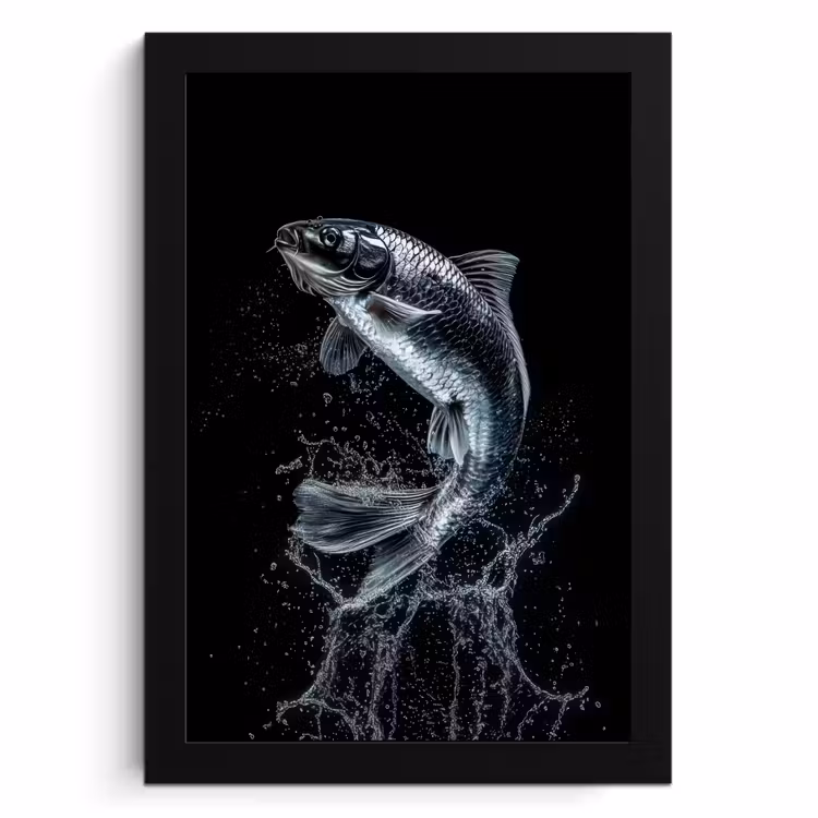 Cadre Photo - Poissons - Koi - Noir - Eau — 1