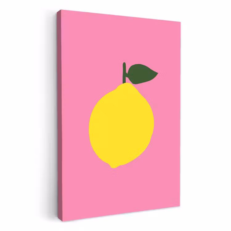 Tableau sur toile - Citron - Jaune - Frais — 1