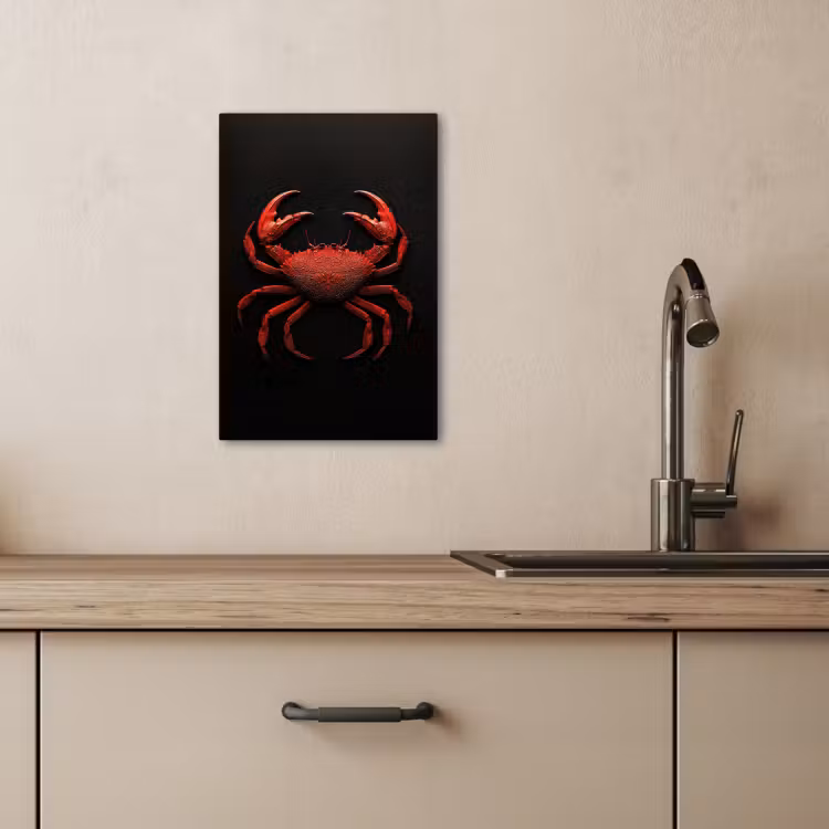 Tableau sur toile - Crabe - Rouge - Poissons - Crustacés — 2