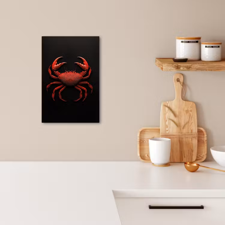 Tableau sur toile - Crabe - Rouge - Poissons - Crustacés — 4