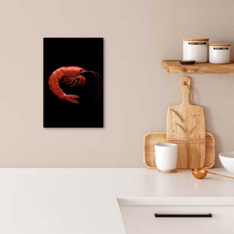 Tableau sur toile - Crevette - Rouge - Animaux — 3
