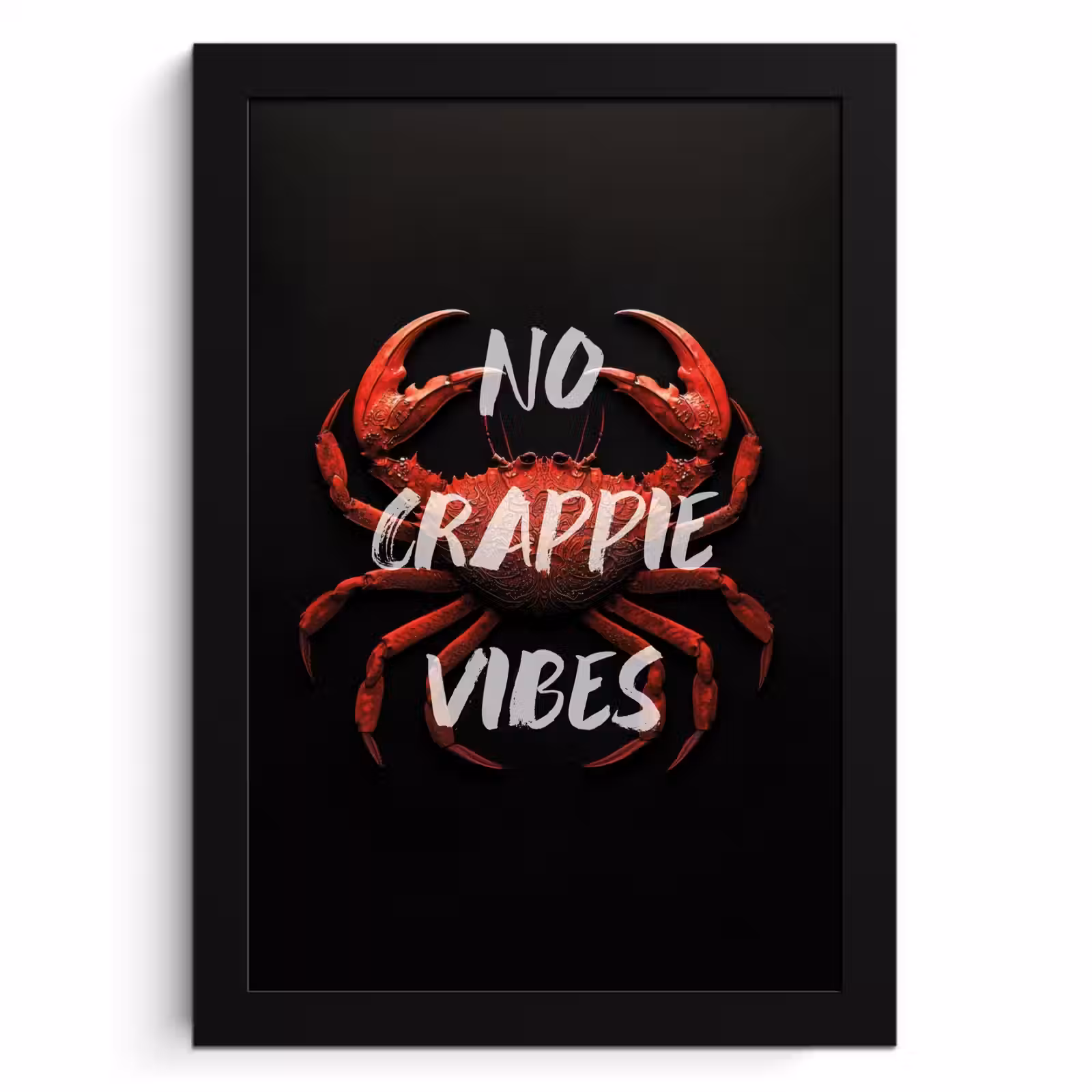 Cadre Photo - Crabe - Rouge - Texte - Noir — 1