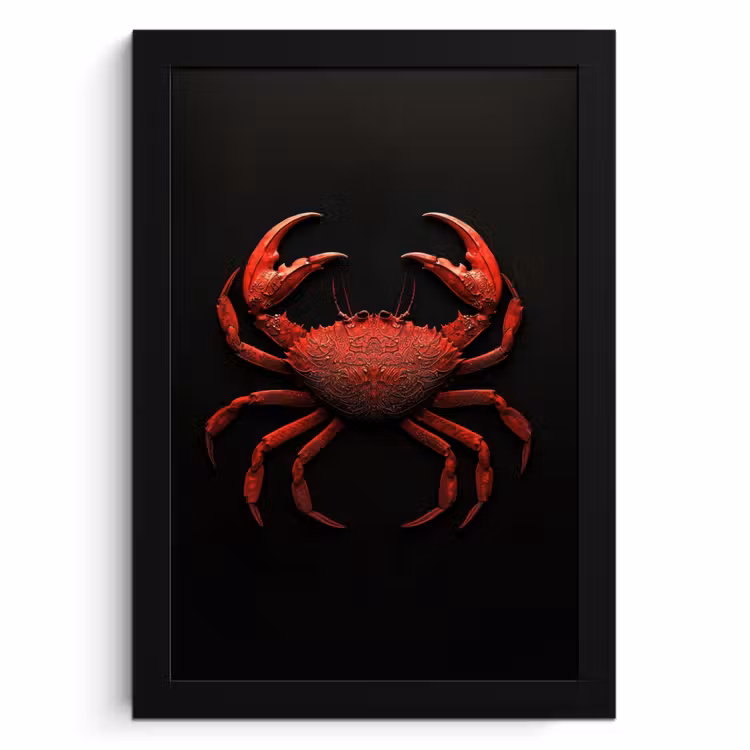 Cadre Photo - Crabe - Rouge - Poissons - Crustacés — 1