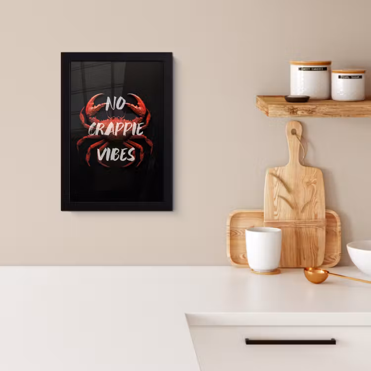 Cadre Photo - Crabe - Rouge - Texte - Noir — 2