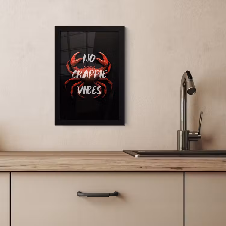 Cadre Photo - Crabe - Rouge - Texte - Noir — 4