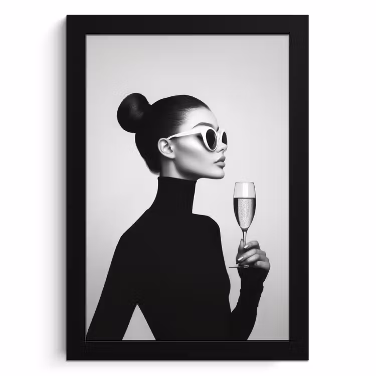 Cadre Photo - Femme - Champagne - Moderne — 1