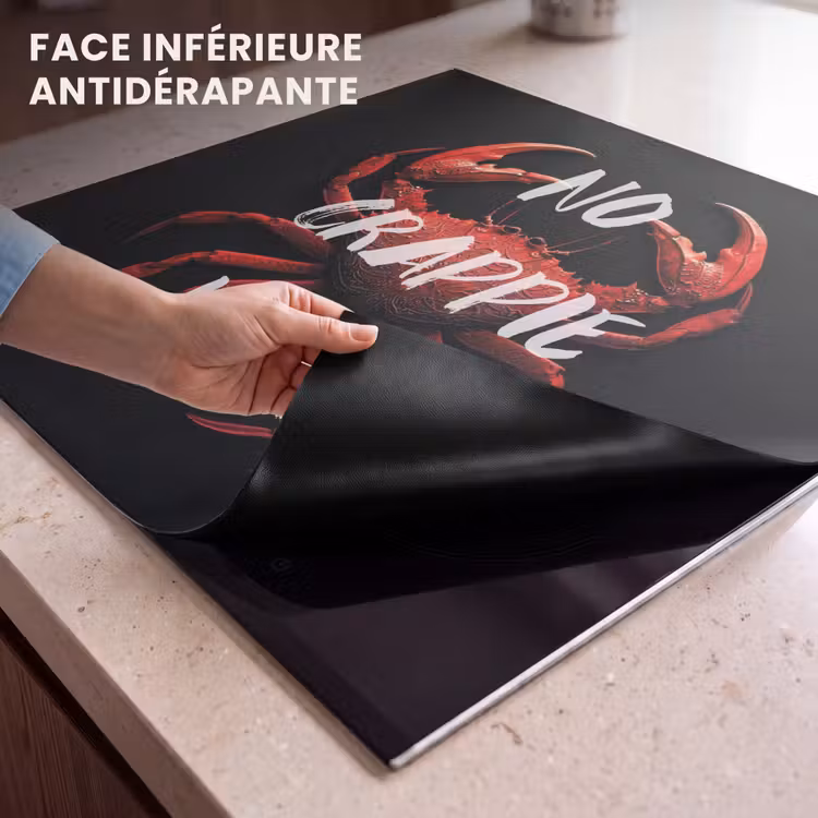 Protection plaque induction - Crabe - Rouge - Texte - Noir — 7