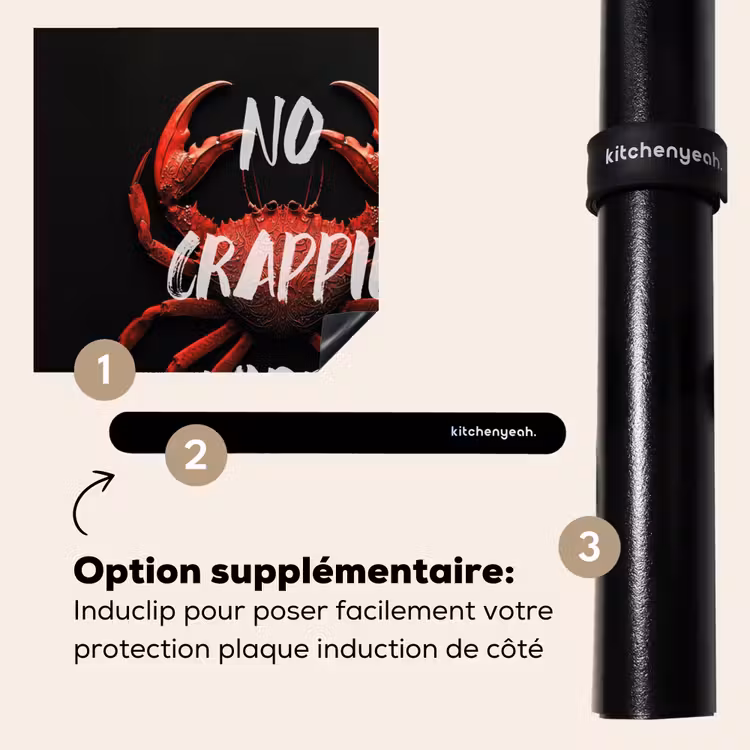 Protection plaque induction - Crabe - Rouge - Texte - Noir — 8