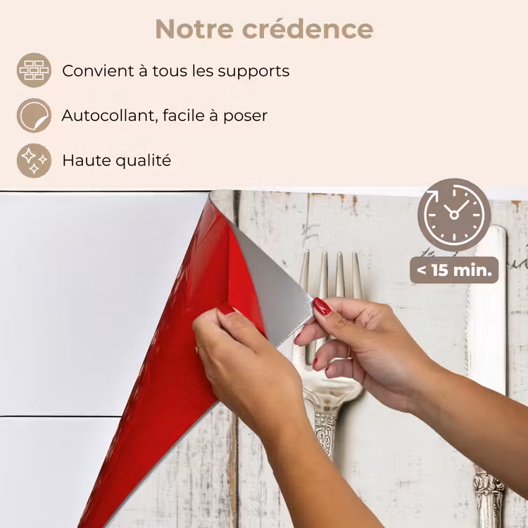 Fond de hotte - Argent - Couverts - Bois — 4