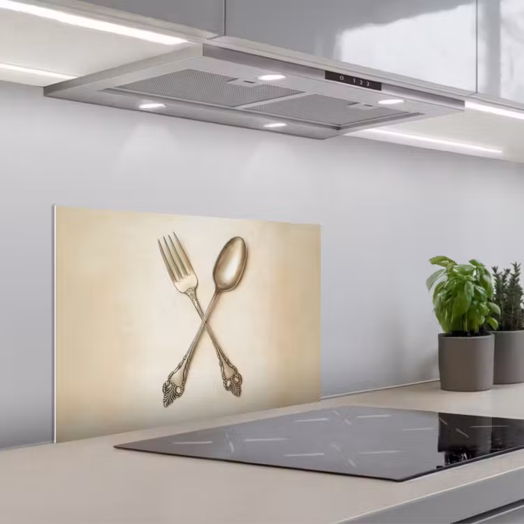 Fond de hotte - Beige - Vintage - Couverts — 1