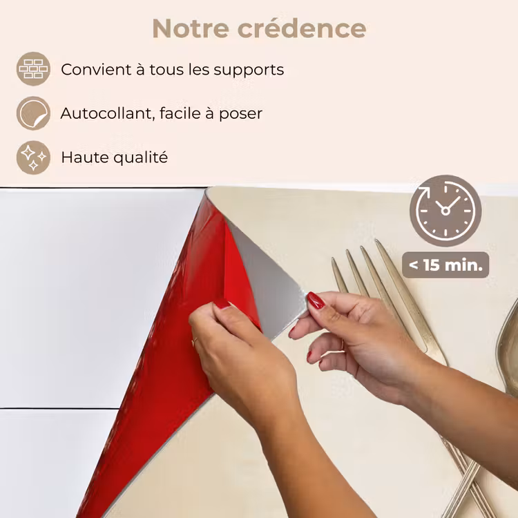 Fond de hotte - Beige - Vintage - Couverts — 4