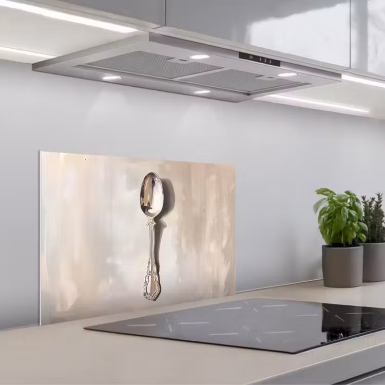 Fond de hotte - Cuillère - Peinture - Argent — 1