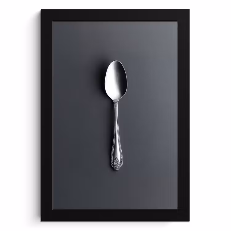 Cadre photo - Argent - Métal - Cuillère — 1