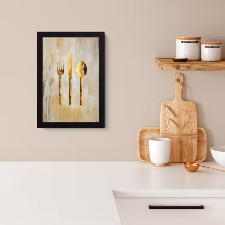 Cadre photo - Peinture - Or - Couverts — 2