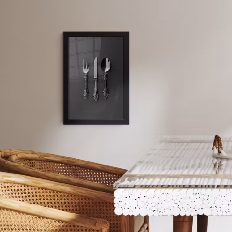 Cadre photo - Couverts - Noirs — 2