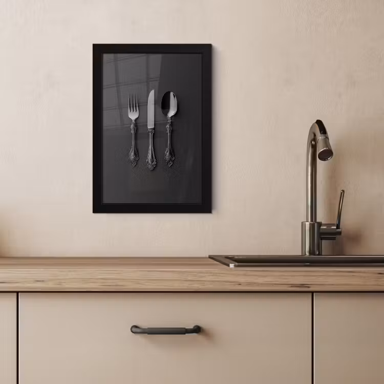 Cadre photo - Couverts - Noirs — 3