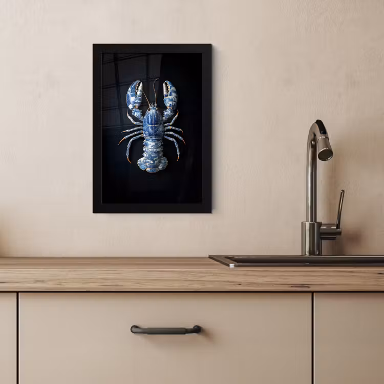 Cadre Photo - Homard - Bleu de Delft - Bouclier - Robuste — 4