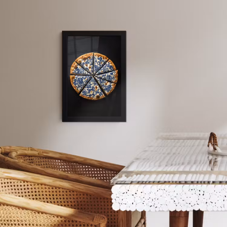 Cadre Photo - Pizza - Alimentation - Bleu de Delft — 4