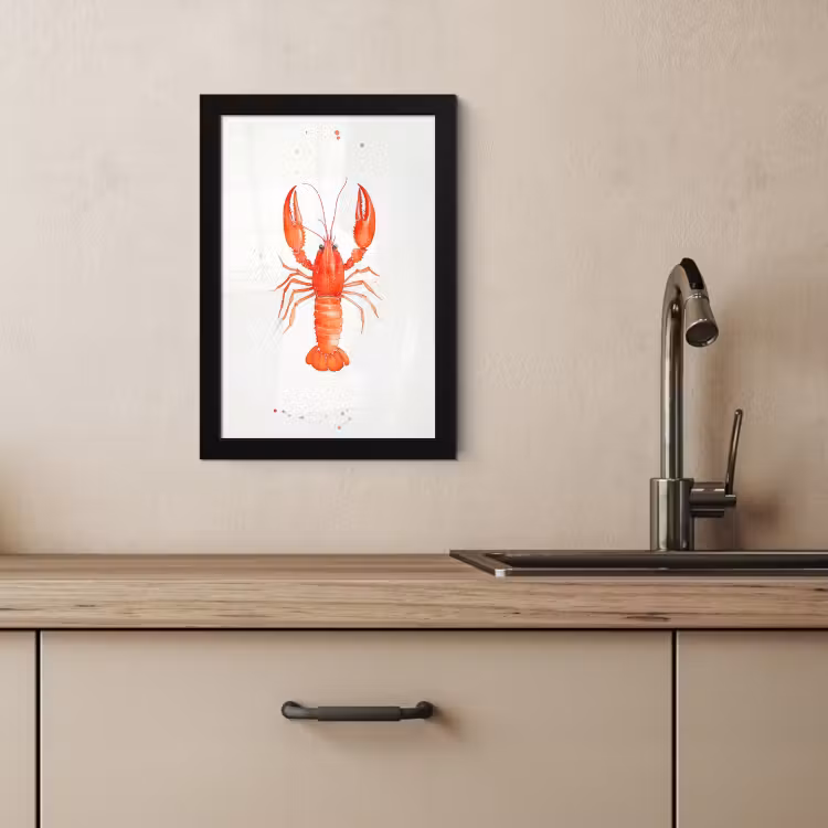 Cadre Photo - Homard - Aquarelle - Orange — 4
