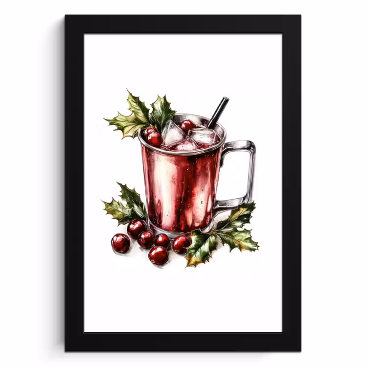 Cadre Photo - Boisson - Hiver - Cocktail - Rouge — 1