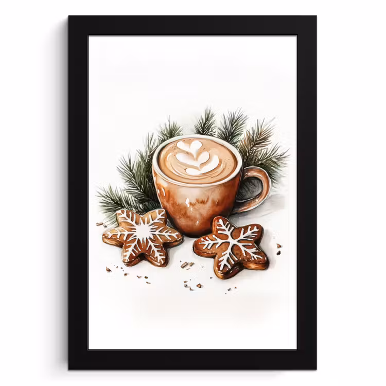 Cadre Photo - Café - Gâteau - Hiver - Art - Noël — 1