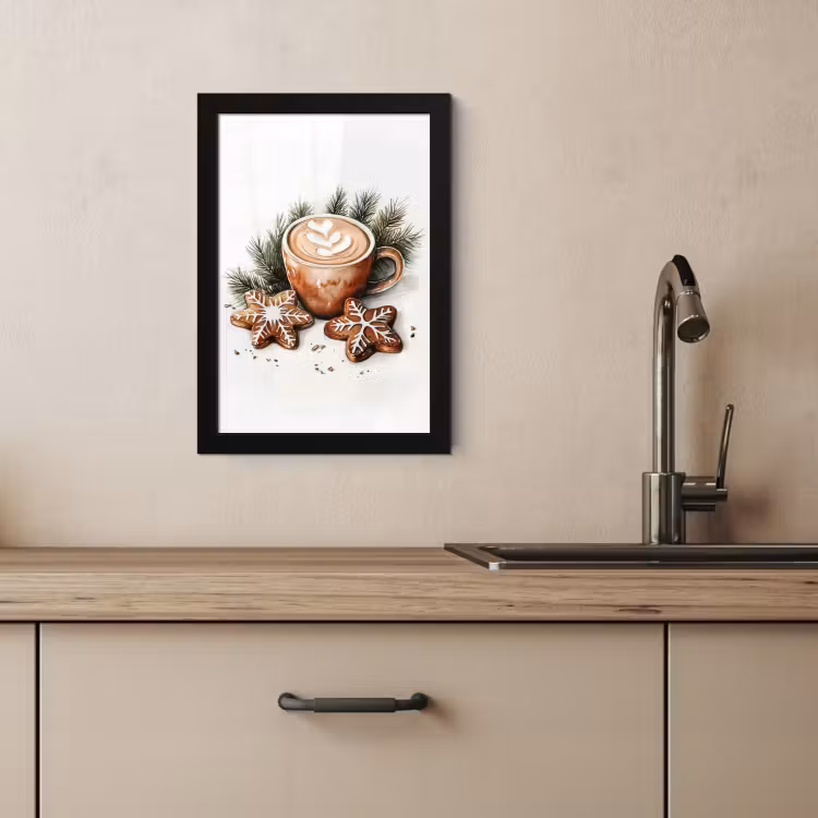 Cadre Photo - Café - Gâteau - Hiver - Art - Noël — 4