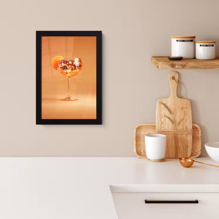 Cadre photo - Boisson - Orange - Paillettes - Disco — 3