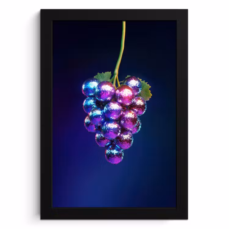 Cadre photo - Violet - Disco - Fête - Raisin — 1