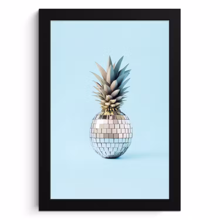 Cadre photo - Bleu - Ananas - Disco - Discoball — 1