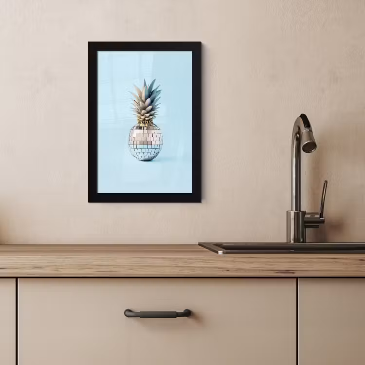 Cadre photo - Bleu - Ananas - Disco - Discoball — 3