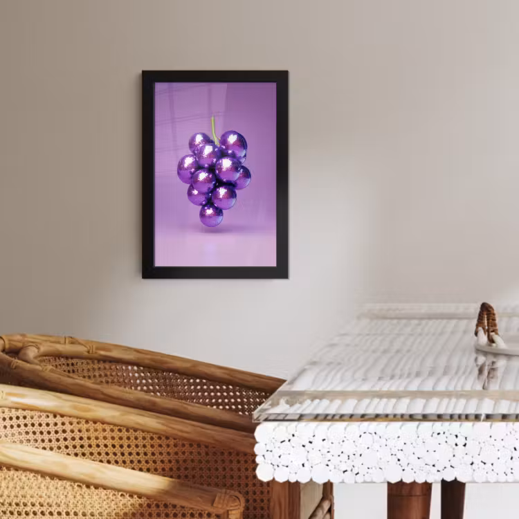 Cadre photo - Raisin - Disco - Paillettes - Violet — 3