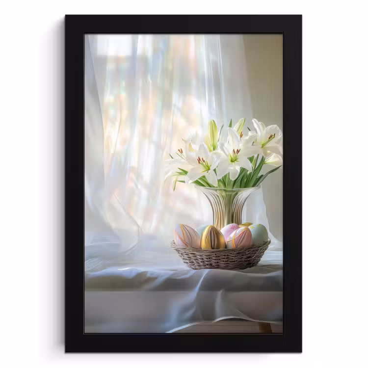 Cornice per foto - Vase - Oeufs - Fleurs — 1
