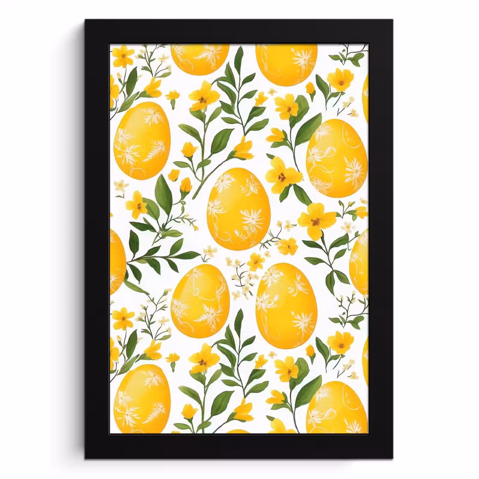 Cornice per foto - Fleurs - Oeufs de Pâques - Jaune — 1
