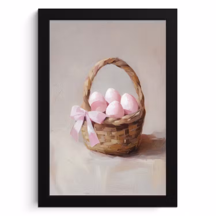 Cornice per foto - Panier - Oeufs - Rose — 1