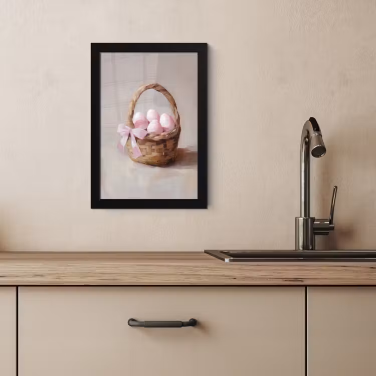 Cornice per foto - Panier - Oeufs - Rose — 2