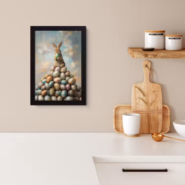 Cornice per foto - Lapin - oeufs - coloré — 2
