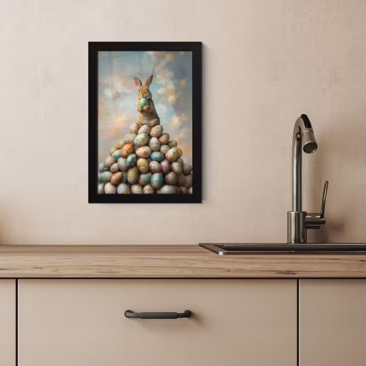 Cornice per foto - Lapin - oeufs - coloré — 4